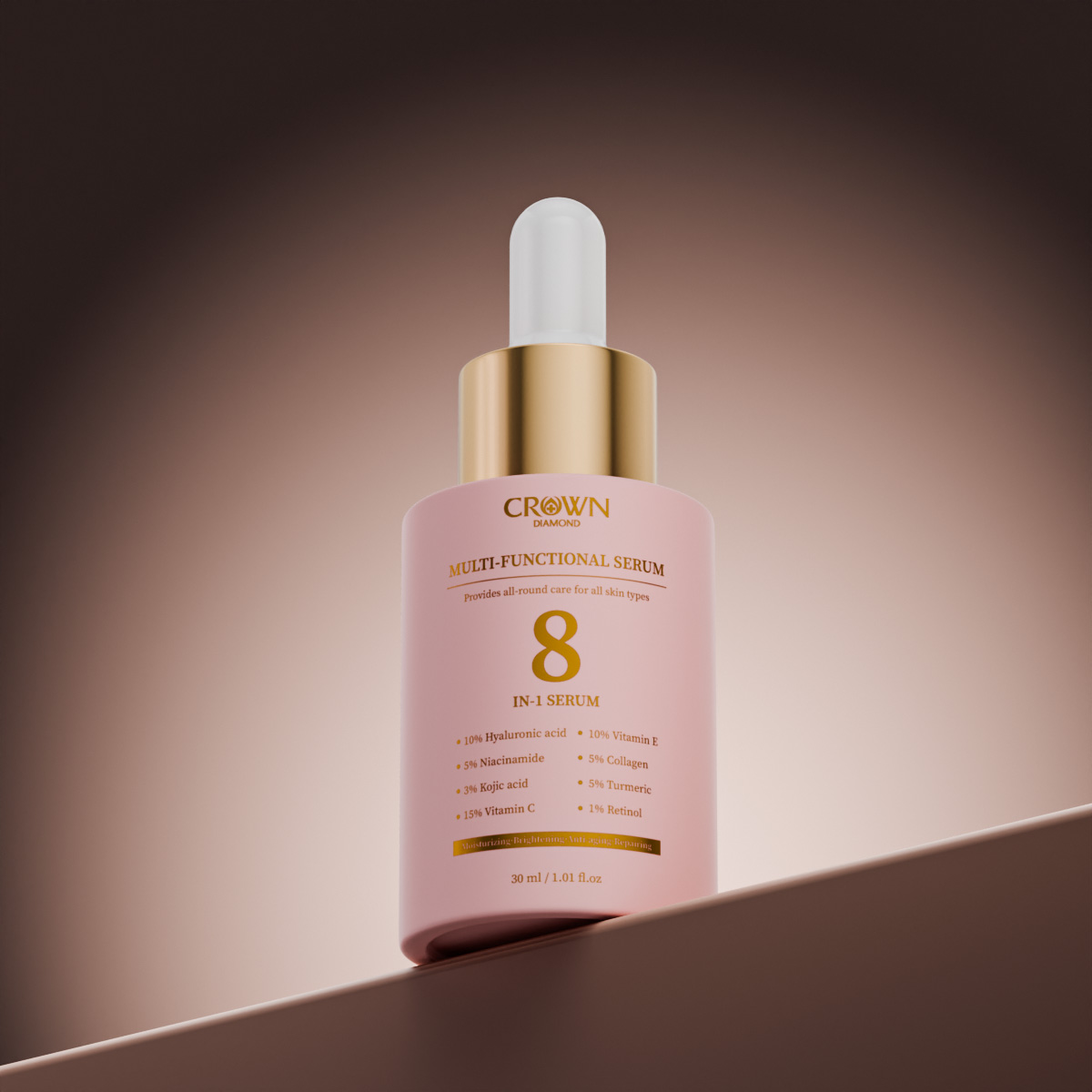 Hot Selling Korean 8-in-1 Hydrating Dark Spot Whitening Anti-Aging Acne Wrinkle Facial Serum