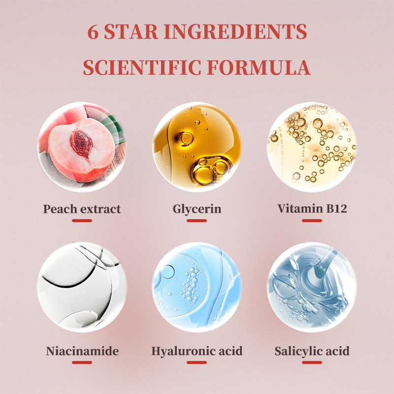 Private label niacinamide serum bottle and packaging detail