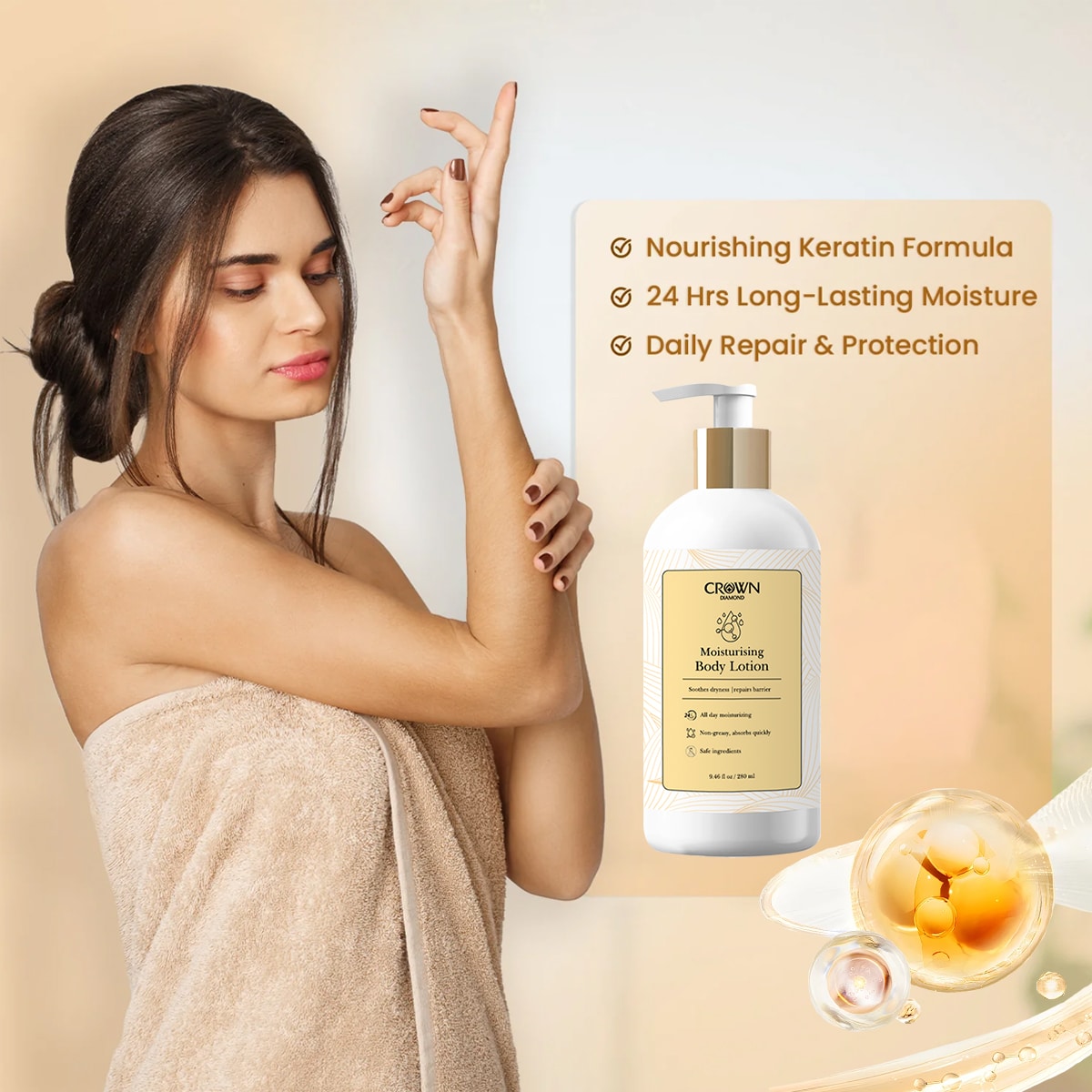 Private Label Korean Moisturizing Repair Whitening Body Lotion