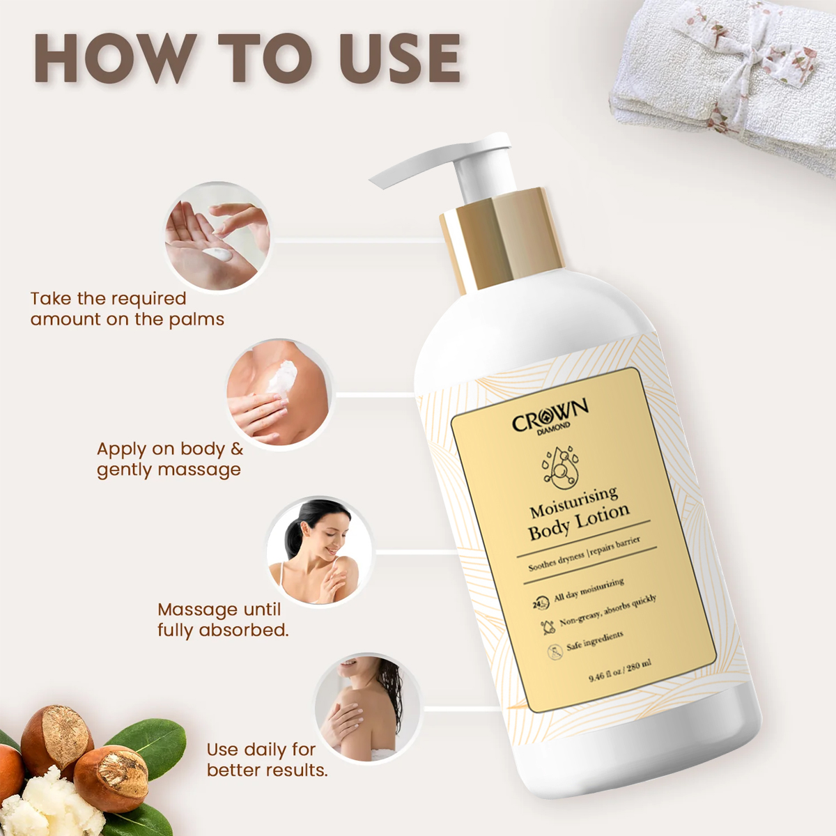 Private Label Korean Moisturizing Repair Whitening Body Lotion