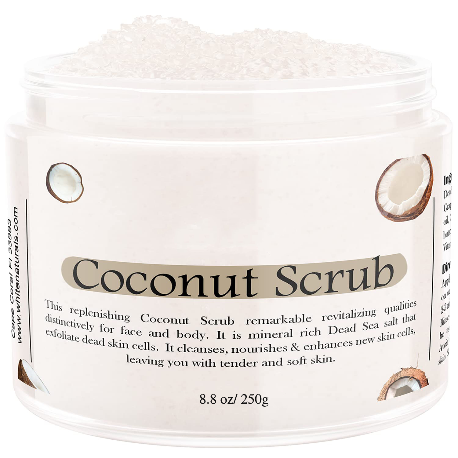 Private Label Coconut Body Scrub main jar