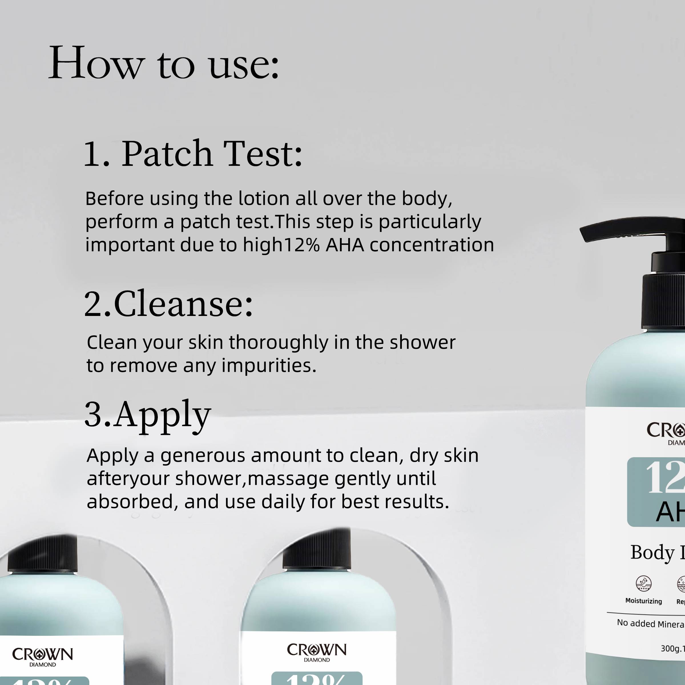 Private Label AHA Brightening Body Lotion