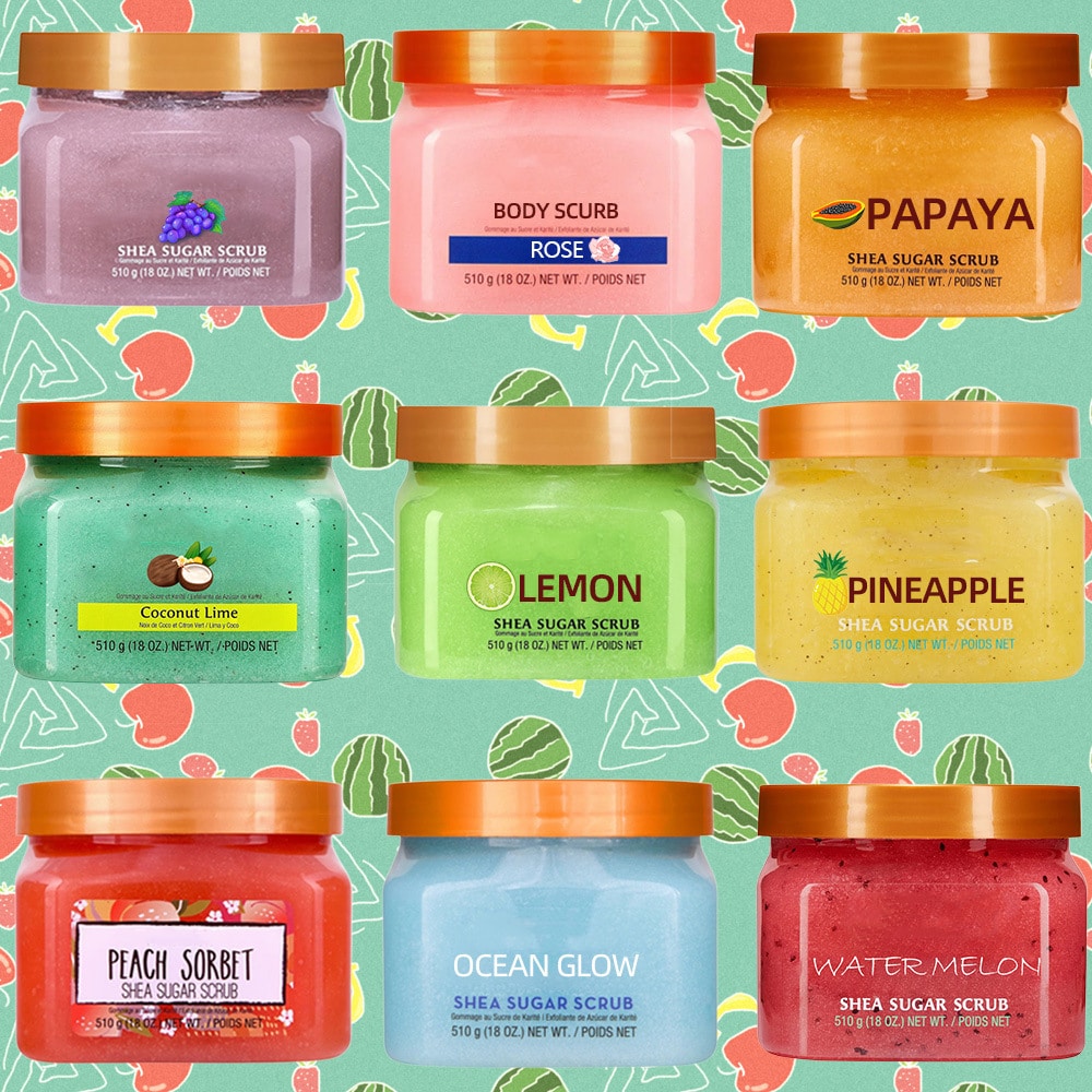 Private Label Papaya Watermelon Shea Butter Body Scrub