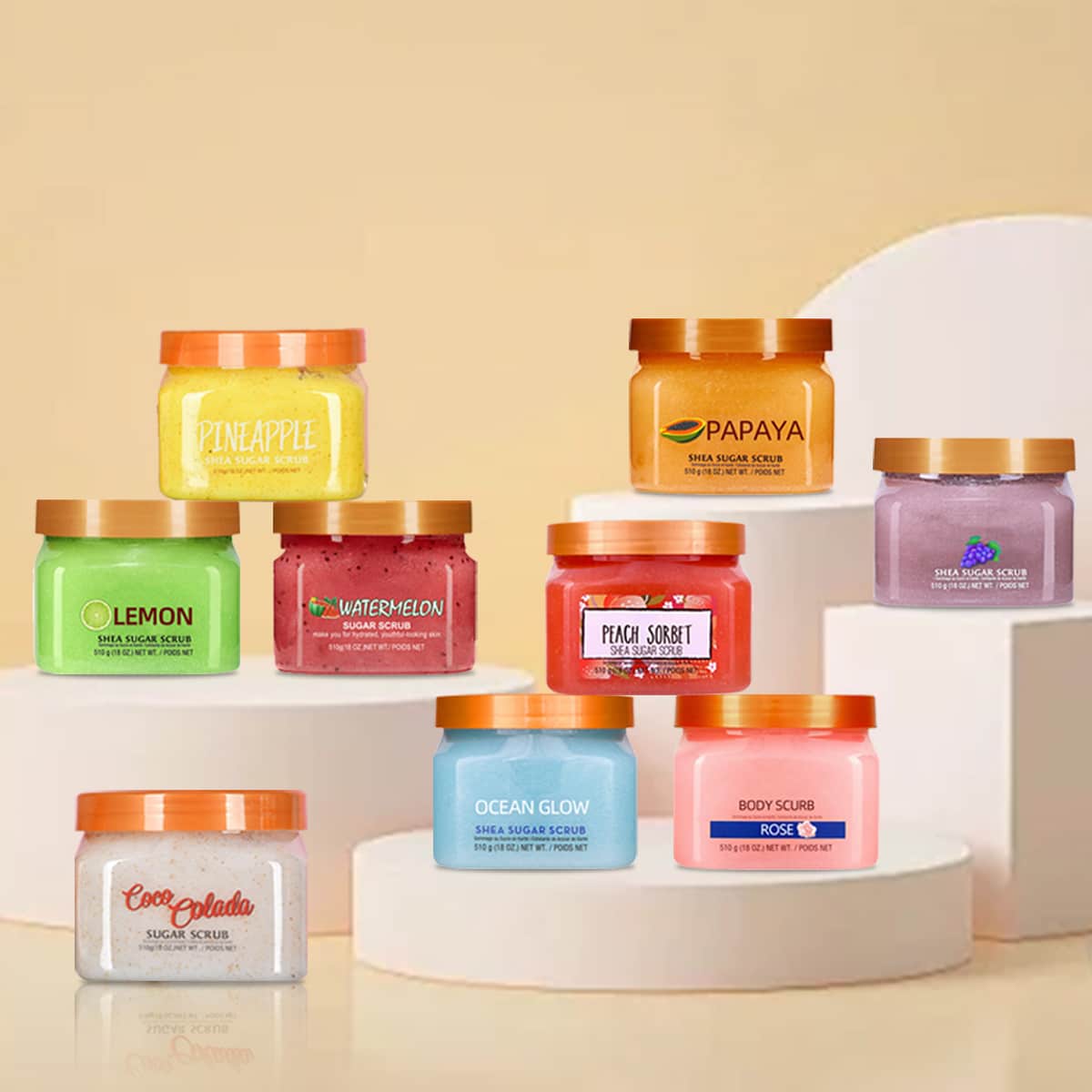 Private Label Papaya Watermelon Shea Butter Body Scrub