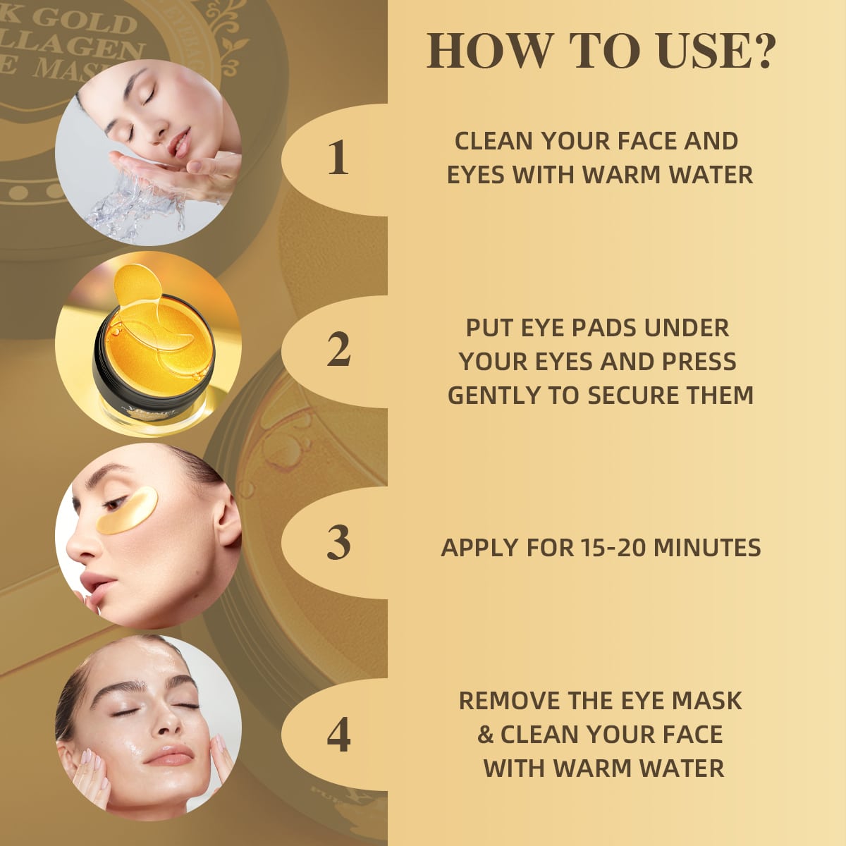 24K Gold Eye Mask