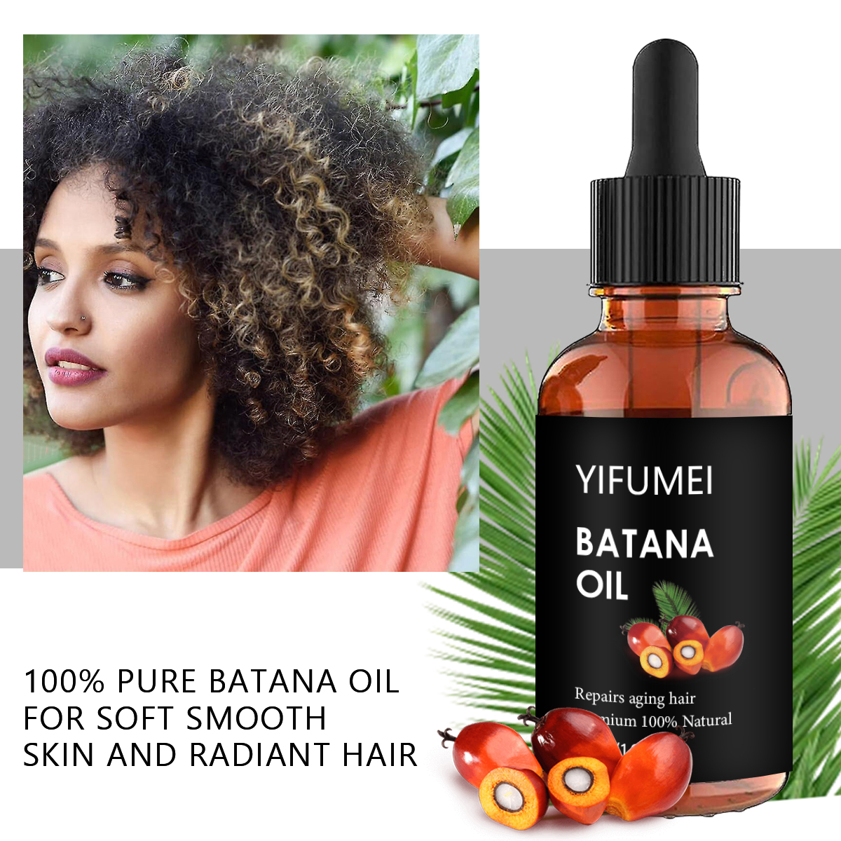 Private label Batana rosemary hair oil product and packaging