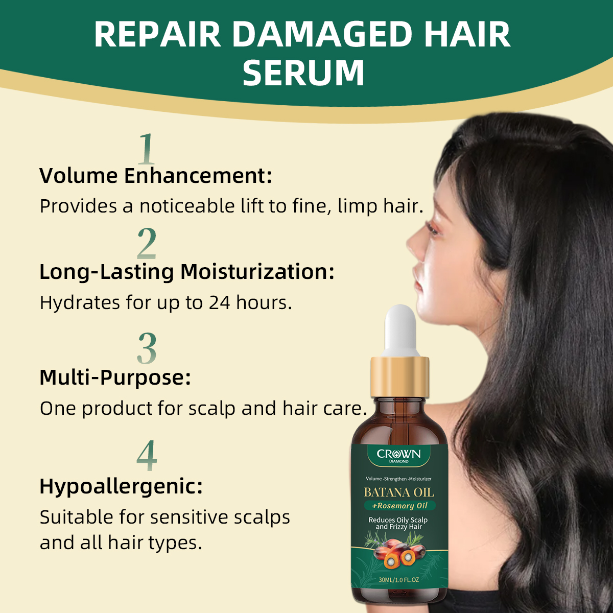 Private Label Batana Rosemary Hair Care Oil