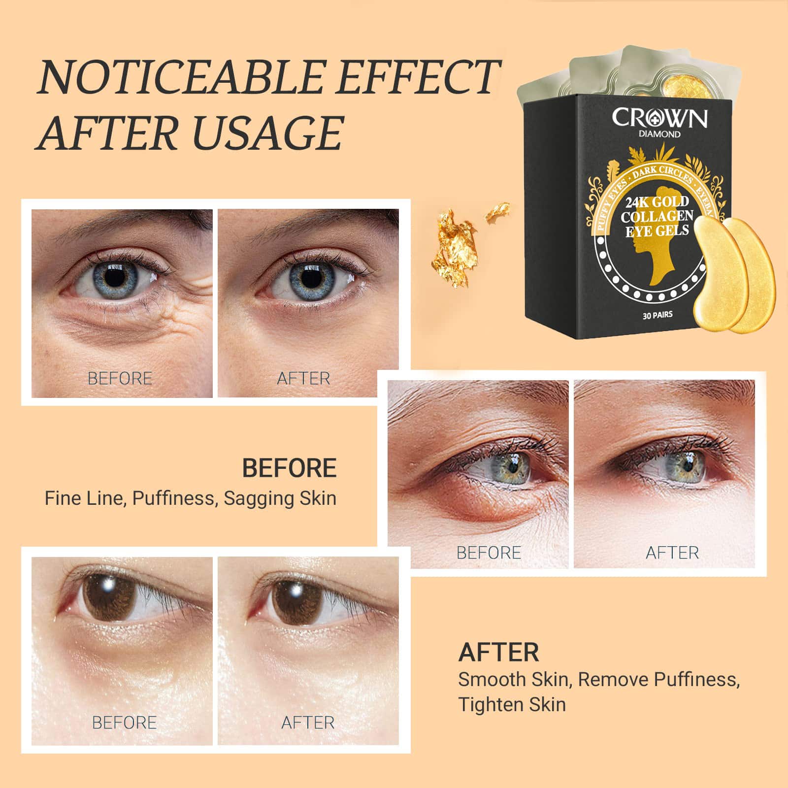 Private Label 24K Gold Collagen Eye Patches