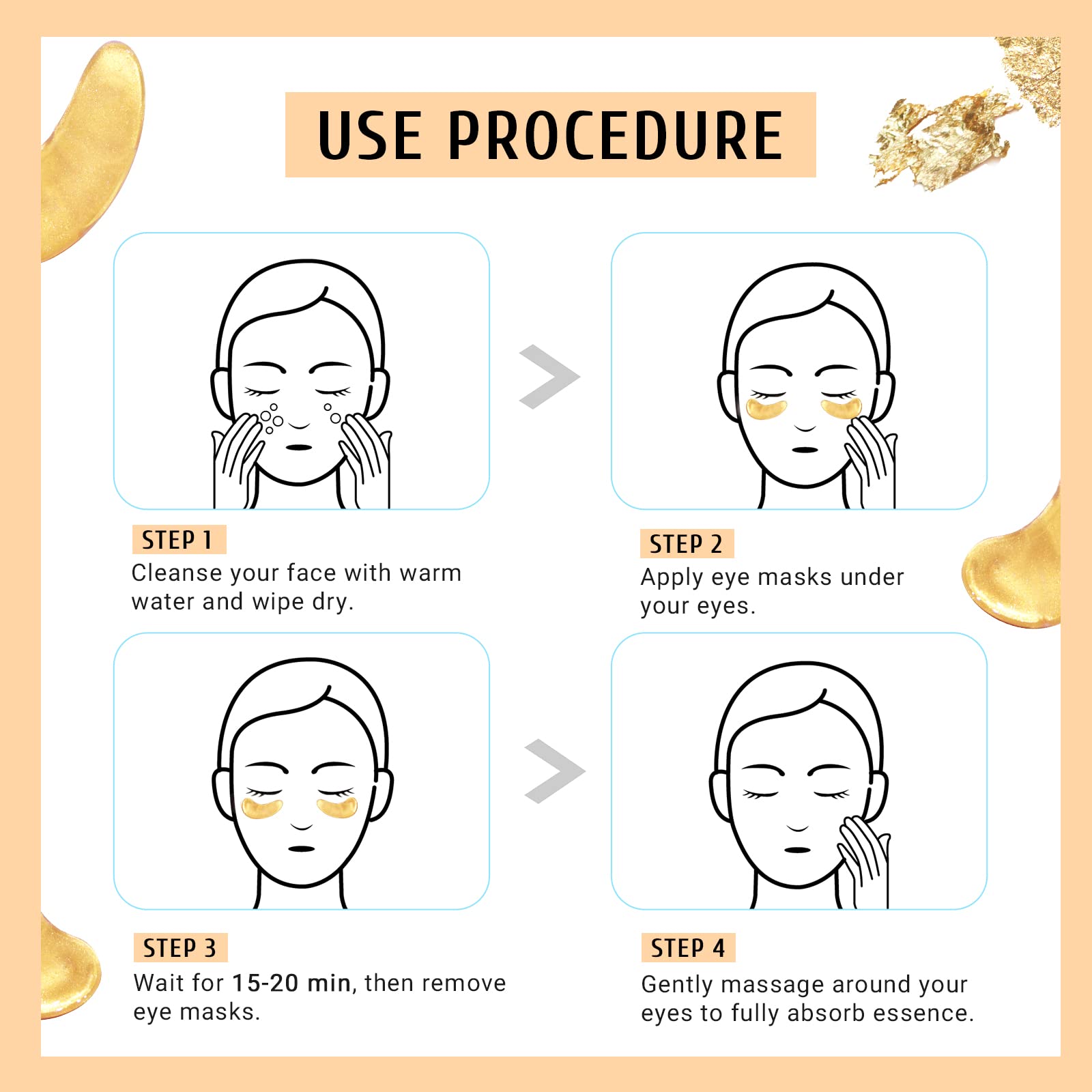 Private Label 24K Gold Collagen Eye Patches