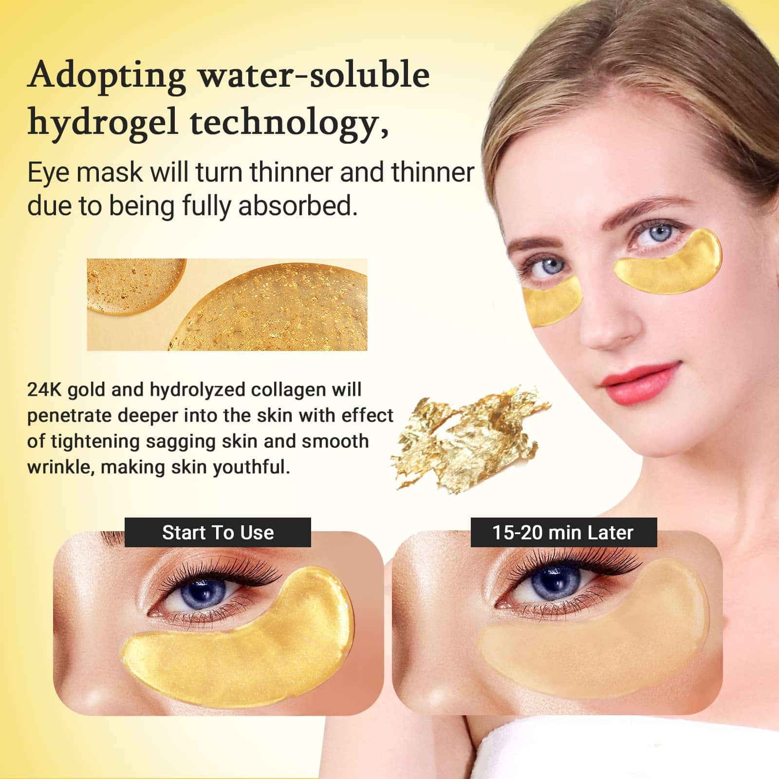 Private Label 24K Gold Collagen Eye Patches