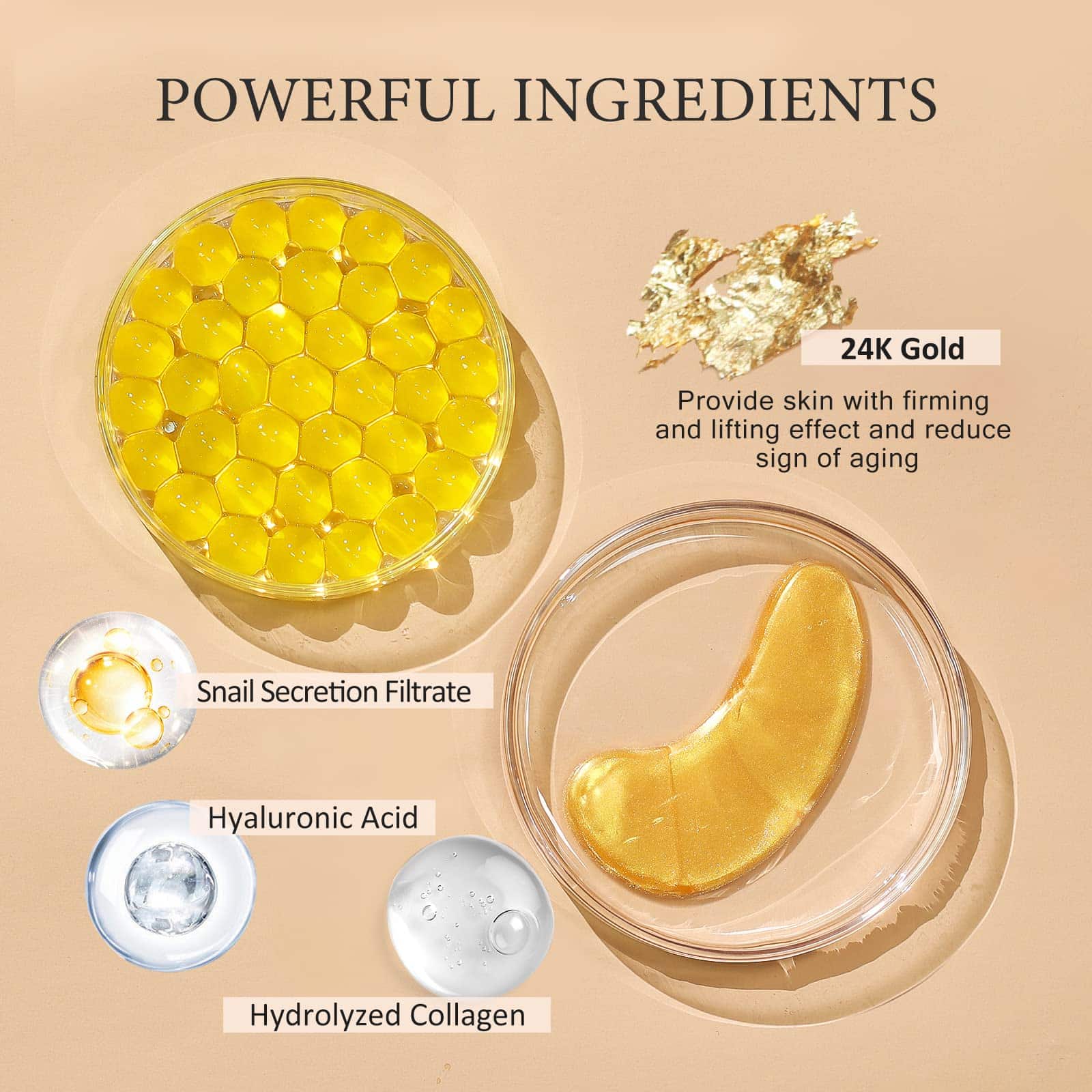 Private Label 24K Gold Collagen Eye Patches