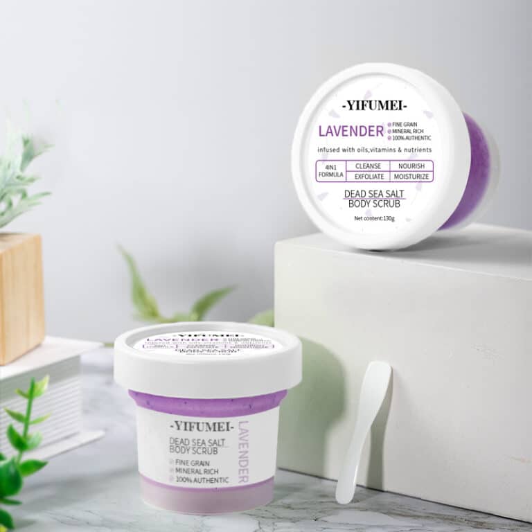 Custom Logo Lavender Dead Sea Salt Body Scrub