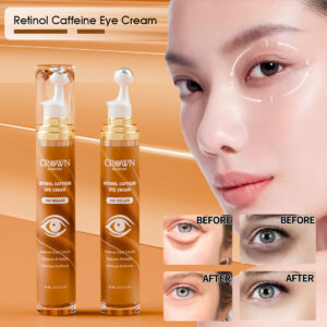 Retinol Caffeine Roll-On Eye Cream main product image with roller applicator