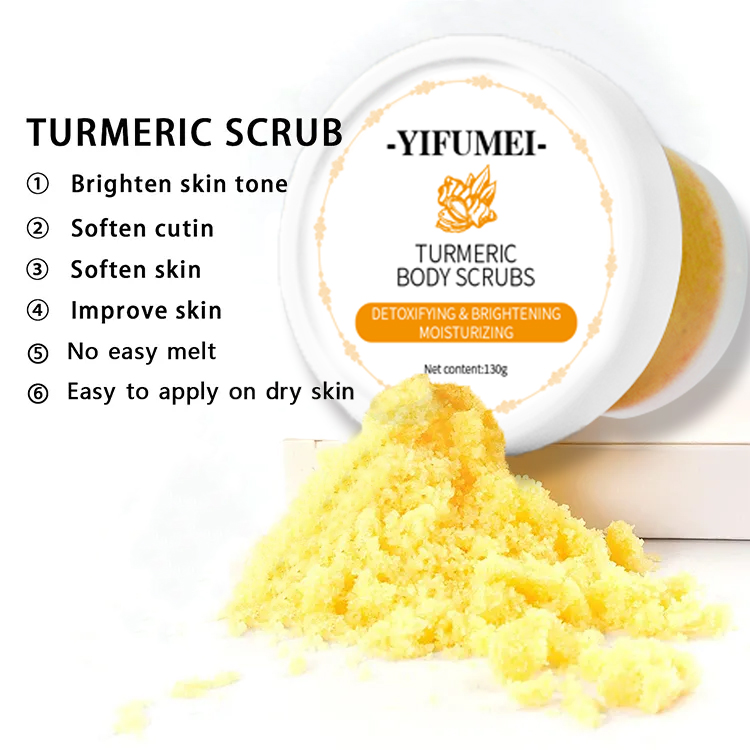 Custom Logo Turmeric Dead Sea Salt Body Scrub
