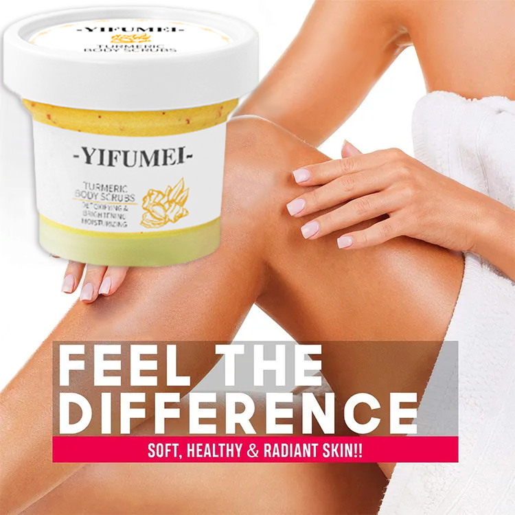 Custom Logo Turmeric Dead Sea Salt Body Scrub